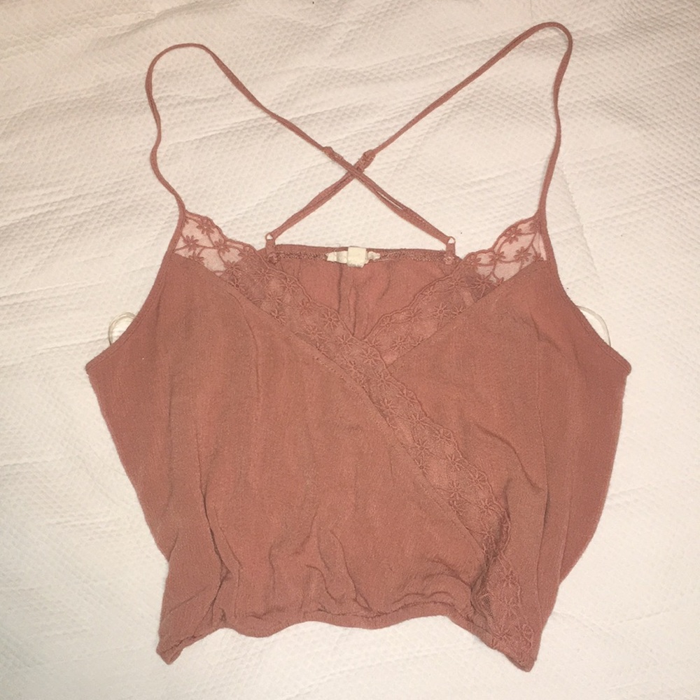 Crop top with lace detailing